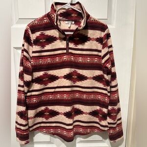 Maurices Aztec Print 1/4 Zip Fleece, Women's Large, New with tags. 🎄❄️